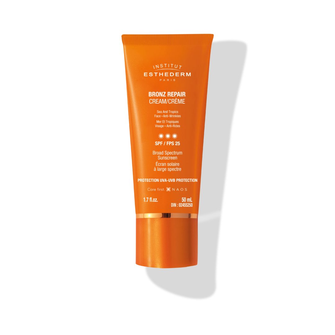 ESTHEDERM product photo, Bronz Repair anti-wrinkle Face Cream SPF 25 50ml, high UVA UVB sun protection, healthy tan